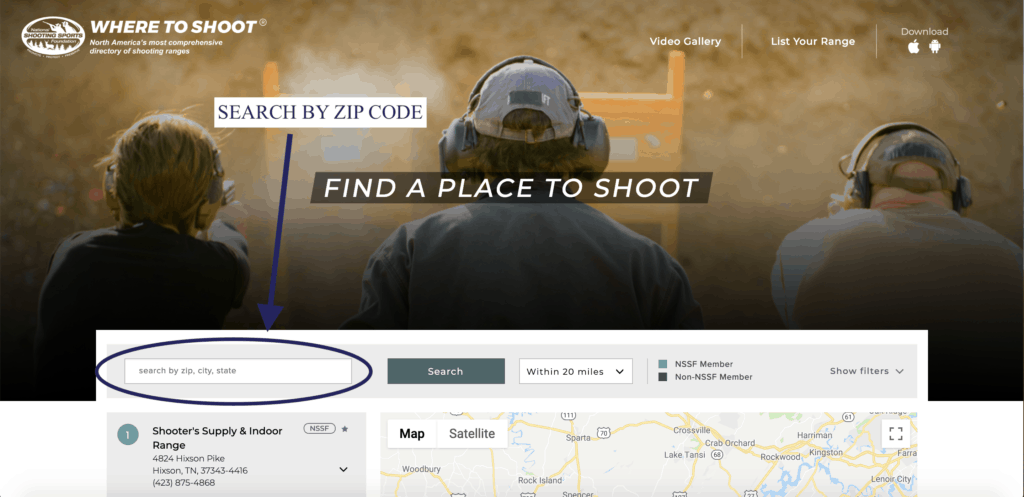 how new shooters can search for a shooting range