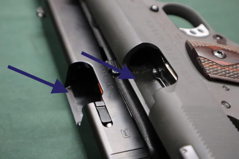handgun ejection ports