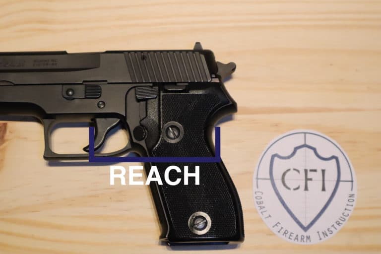 sig sauer handgun reach