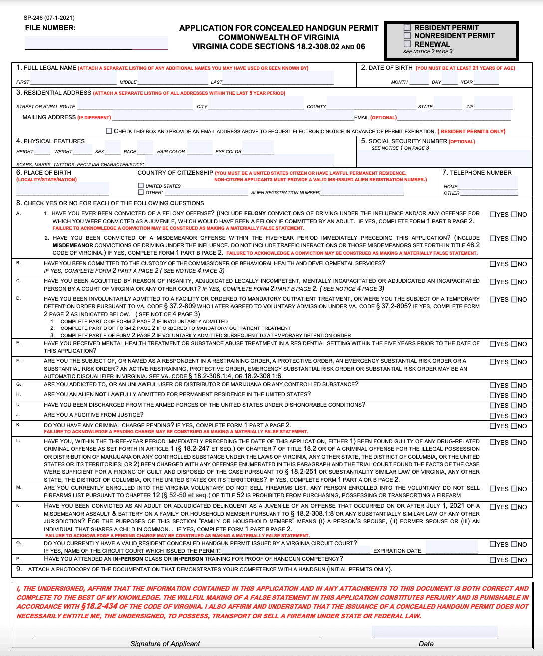 How to get your CCW permit » Cobalt Firearm Instruction